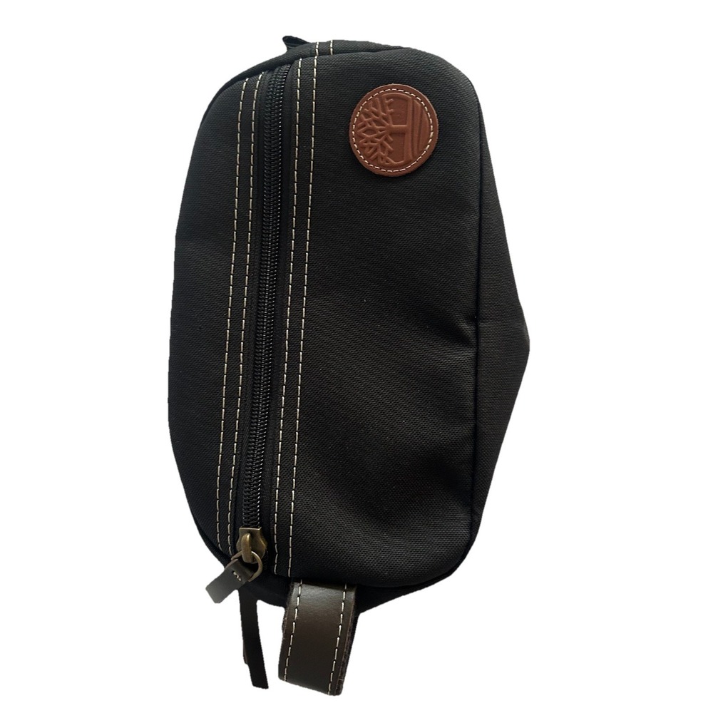 Timberland Men's Toiletry Shaving  Kit Travel  Canvas Bag Black Preowned